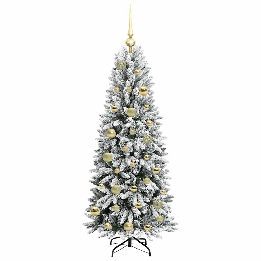 vidaXL Künstlicher Weihnachtsbaum mit 150 LEDs mit Ständer Weiß 120 cm