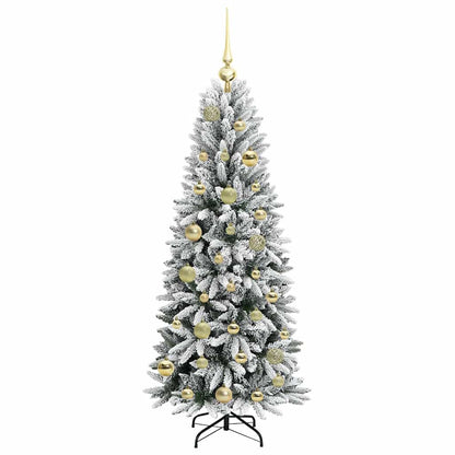 vidaXL Künstlicher Weihnachtsbaum mit 150 LEDs mit Ständer Weiß 120 cm