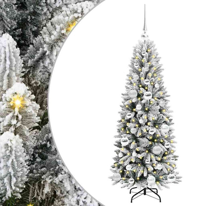 vidaXL Künstlicher Weihnachtsbaum mit 150 LEDs mit Ständer Weiß 120 cm