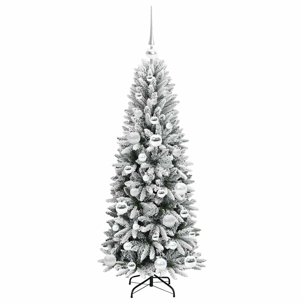 vidaXL Künstlicher Weihnachtsbaum mit 150 LEDs mit Ständer Weiß 120 cm