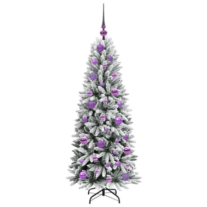 vidaXL Künstlicher Weihnachtsbaum mit 150 LEDs mit Ständer Weiß 120 cm