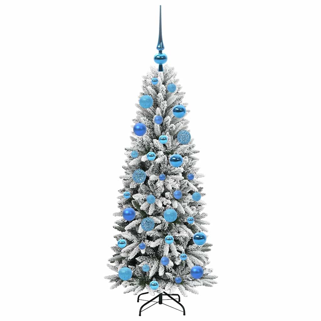 vidaXL Künstlicher Weihnachtsbaum mit 150 LEDs mit Ständer Weiß 120 cm