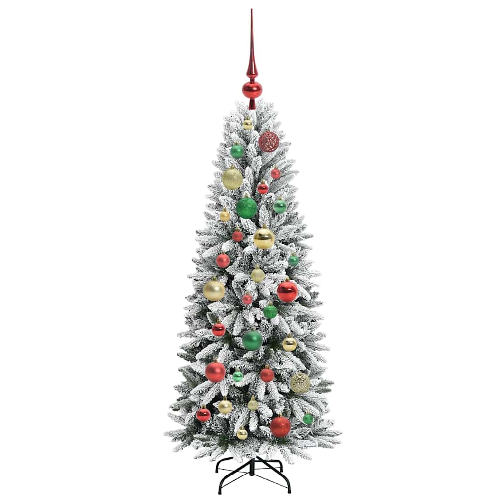 vidaXL Künstlicher Weihnachtsbaum mit 150 LEDs mit Ständer Weiß 120 cm