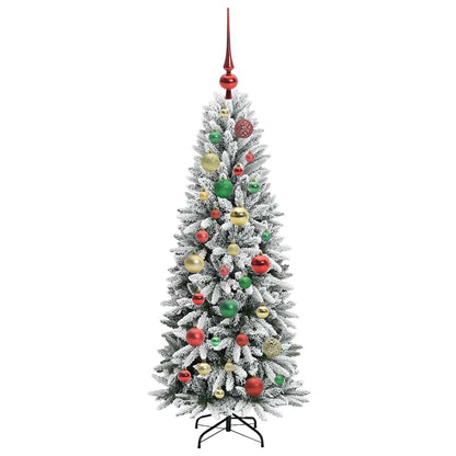 vidaXL Künstlicher Weihnachtsbaum mit 150 LEDs mit Ständer Weiß 120 cm