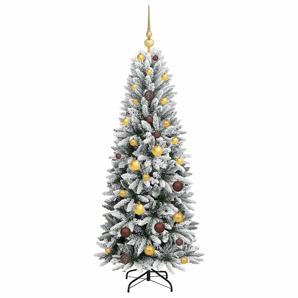 vidaXL Künstlicher Weihnachtsbaum mit 150 LEDs mit Ständer Weiß 150 cm