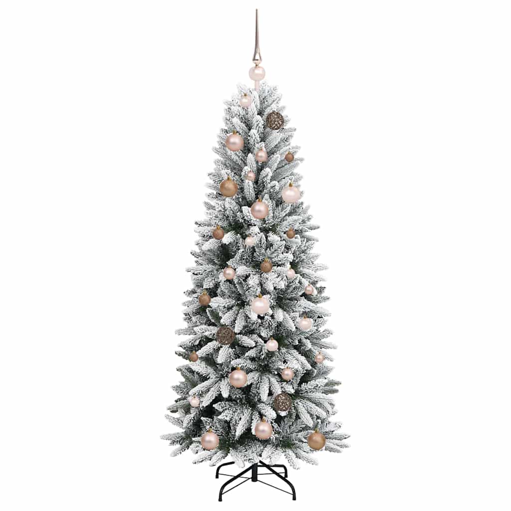 vidaXL Künstlicher Weihnachtsbaum mit 150 LEDs mit Ständer Weiß 150 cm