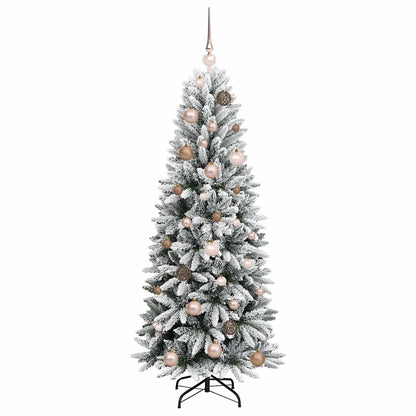 vidaXL Künstlicher Weihnachtsbaum mit 150 LEDs mit Ständer Weiß 150 cm