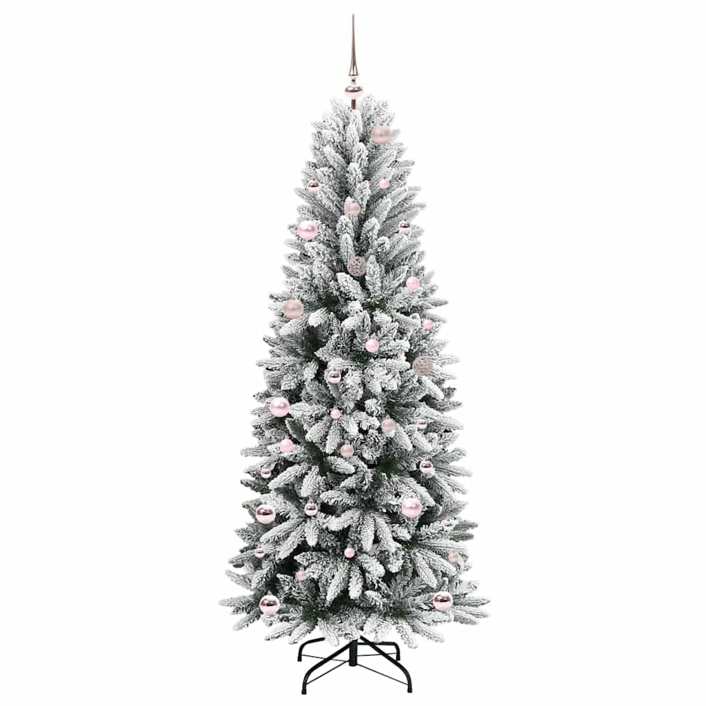 vidaXL Künstlicher Weihnachtsbaum mit 150 LEDs mit Ständer Weiß 150 cm