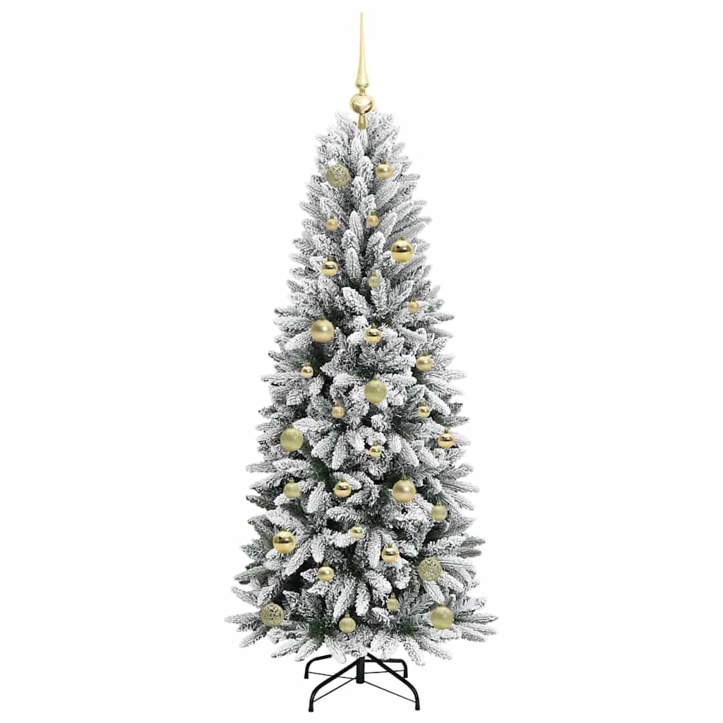 vidaXL Künstlicher Weihnachtsbaum mit 150 LEDs mit Ständer Weiß 150 cm