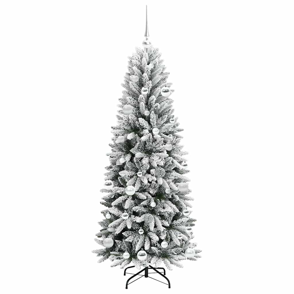 vidaXL Künstlicher Weihnachtsbaum mit 150 LEDs mit Ständer Weiß 150 cm
