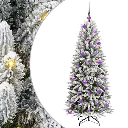 Künstlicher Weihnachtsbaum mit 150 LEDs mit Ständer Weiß 150 cm
