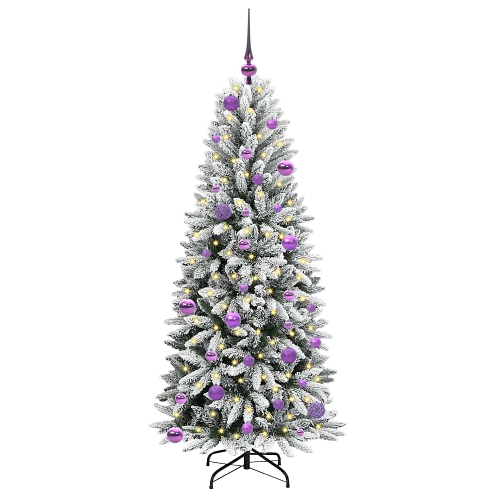 Künstlicher Weihnachtsbaum mit 150 LEDs mit Ständer Weiß 150 cm