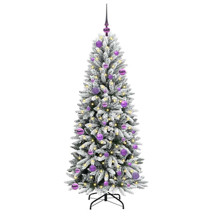 Künstlicher Weihnachtsbaum mit 150 LEDs mit Ständer Weiß 150 cm