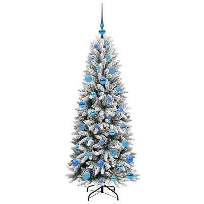 vidaXL Künstlicher Weihnachtsbaum mit 150 LEDs mit Ständer Weiß 150 cm