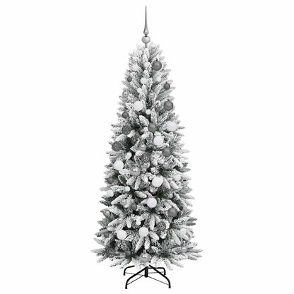 vidaXL Künstlicher Weihnachtsbaum mit 300 LEDs mit Ständer Weiß 180 cm