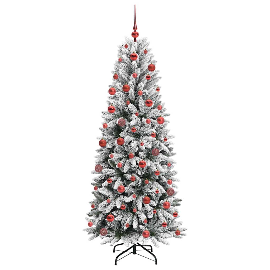 vidaXL Sapin de Noël artificiel avec 300 LED et support Blanc 180 cm