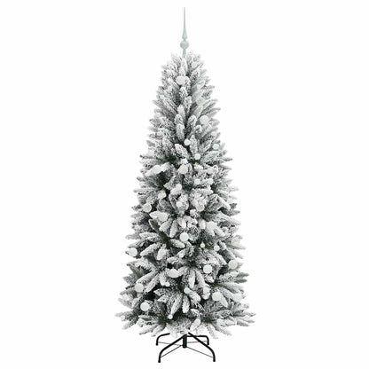 vidaXL Sapin de Noël artificiel avec 300 LED et support Blanc 180 cm