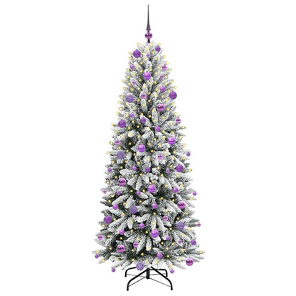Künstlicher Weihnachtsbaum mit 300 LEDs mit Ständer Weiß 180 cm