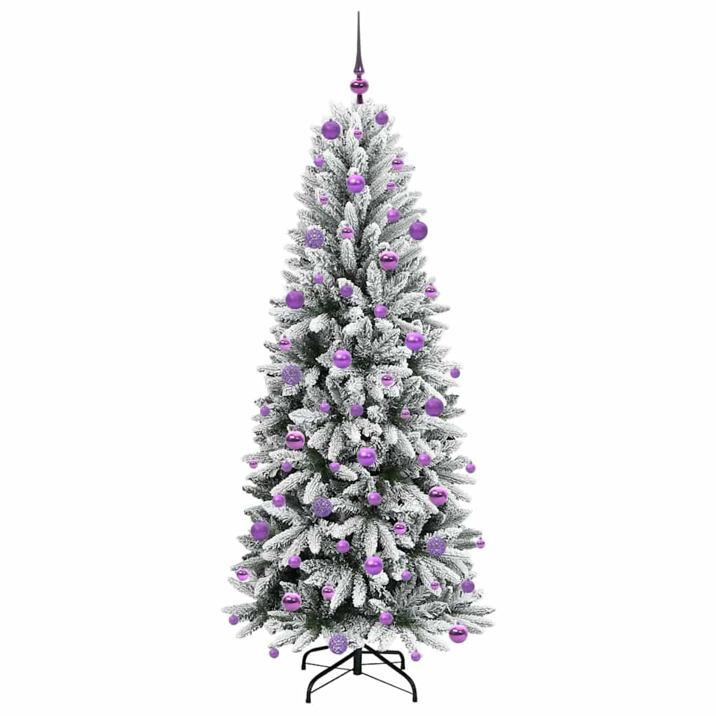 Künstlicher Weihnachtsbaum mit 300 LEDs mit Ständer Weiß 180 cm