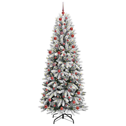 vidaXL Künstlicher Weihnachtsbaum mit 300 LEDs mit Ständer Weiß 210 cm