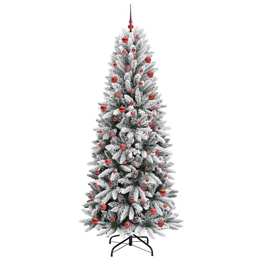 vidaXL Künstlicher Weihnachtsbaum mit 300 LEDs mit Ständer Weiß 210 cm