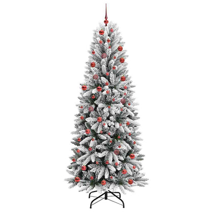 vidaXL Künstlicher Weihnachtsbaum mit 300 LEDs mit Ständer Weiß 210 cm