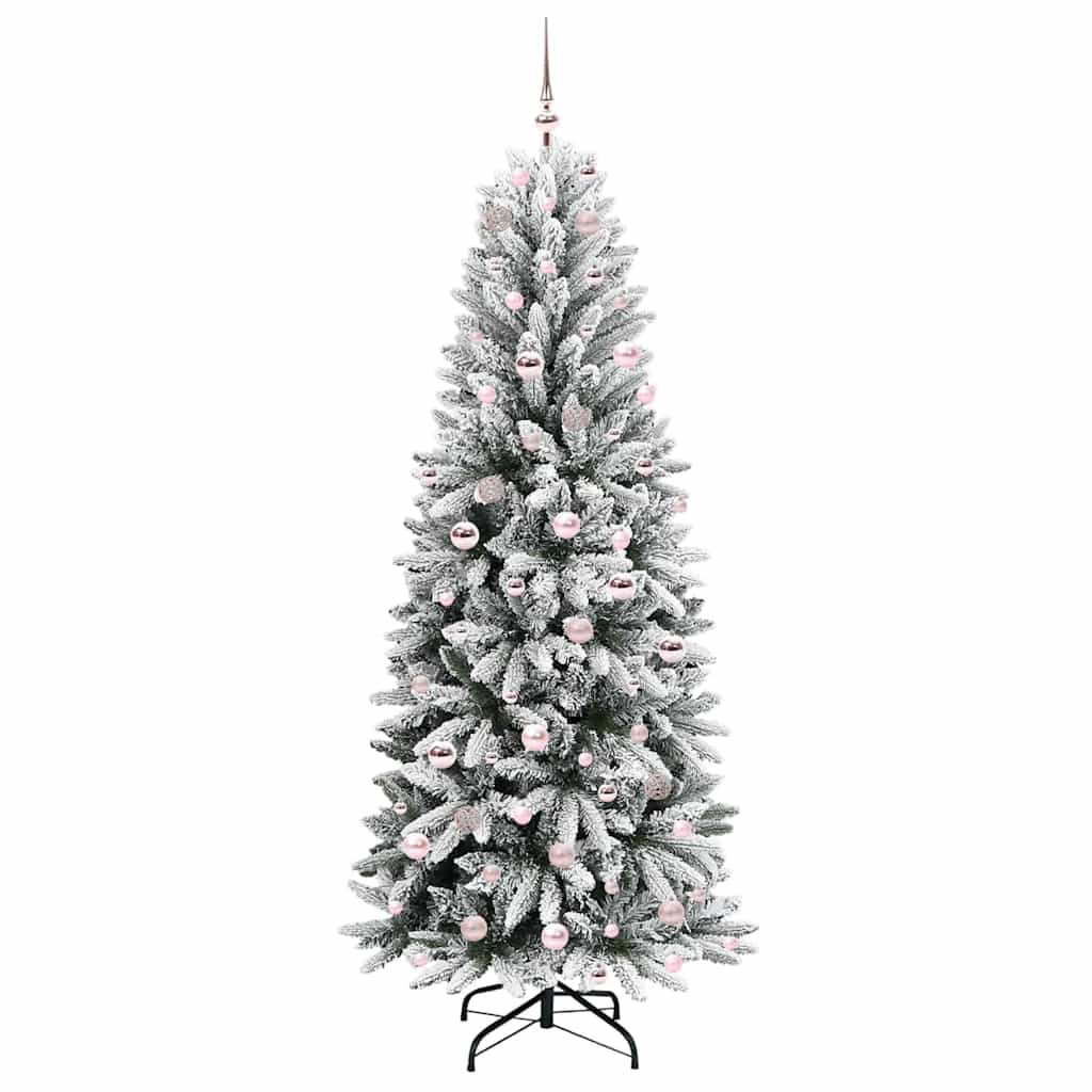 Künstlicher Weihnachtsbaum mit 300 LEDs mit Ständer Weiß 210 cm