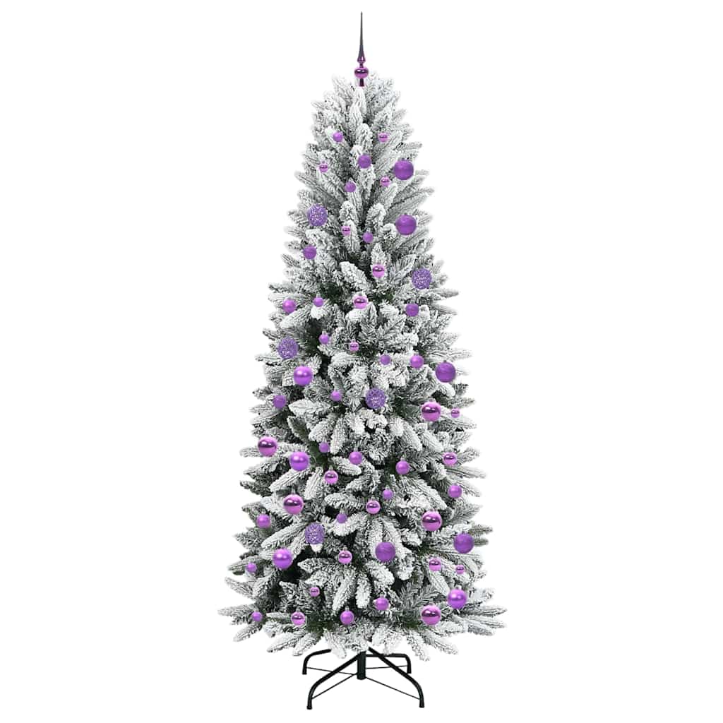 vidaXL Künstlicher Weihnachtsbaum mit 300 LEDs mit Ständer Weiß 210 cm