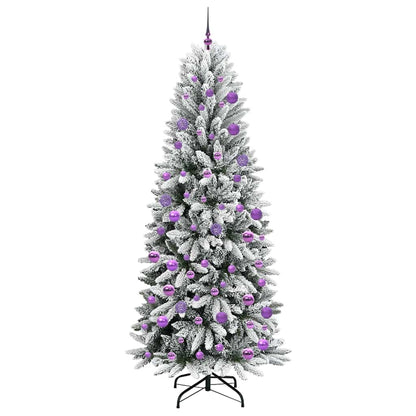 vidaXL Künstlicher Weihnachtsbaum mit 300 LEDs mit Ständer Weiß 210 cm