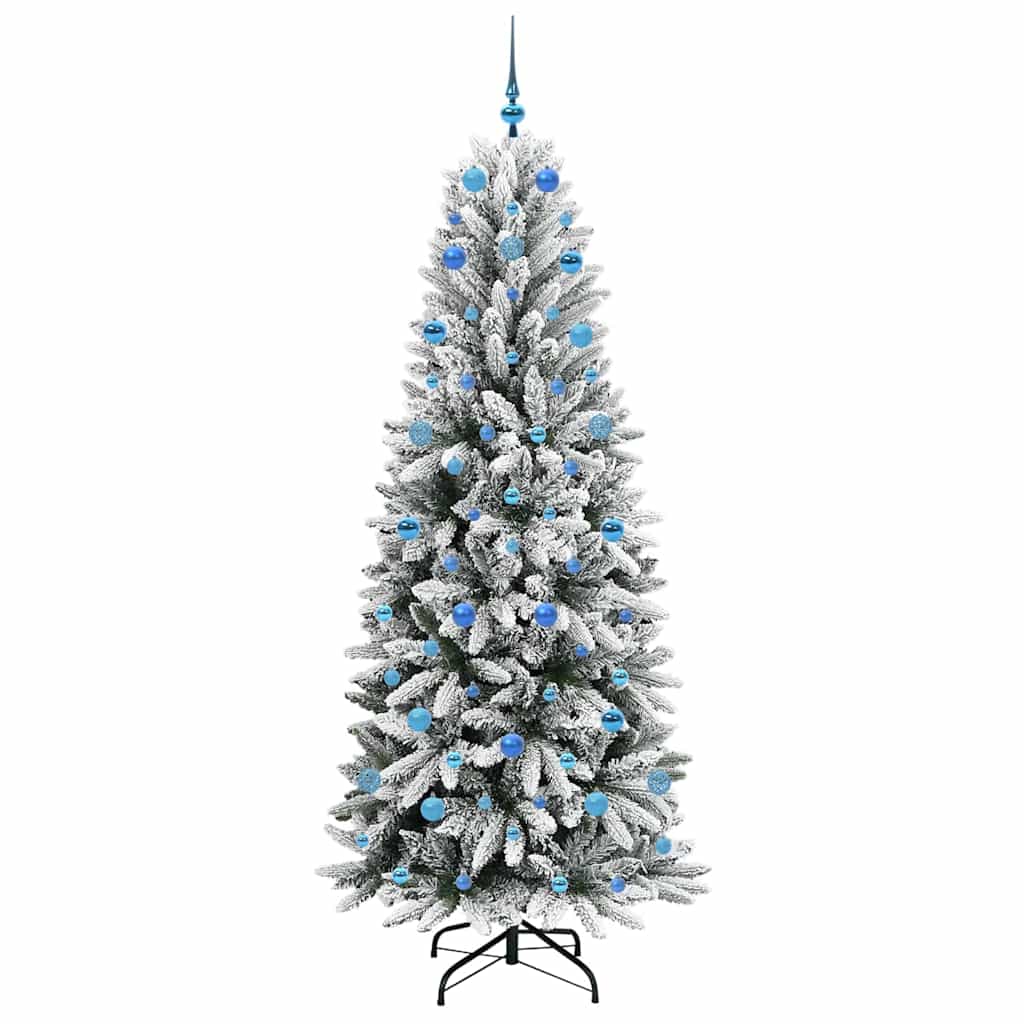 vidaXL Künstlicher Weihnachtsbaum mit 300 LEDs mit Ständer Weiß 210 cm