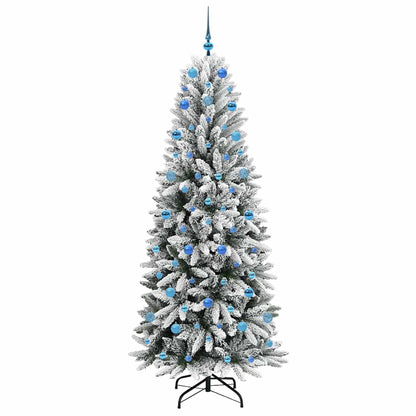 vidaXL Künstlicher Weihnachtsbaum mit 300 LEDs mit Ständer Weiß 210 cm