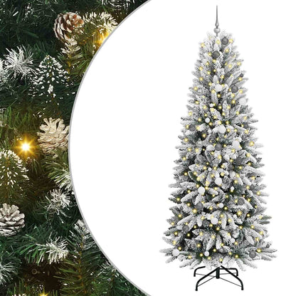 Künstlicher Weihnachtsbaum mit 300 LEDs mit Ständer Weiß 240 cm