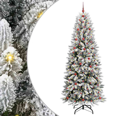 vidaXL Künstlicher Weihnachtsbaum mit 300 LEDs mit Ständer Weiß 240 cm