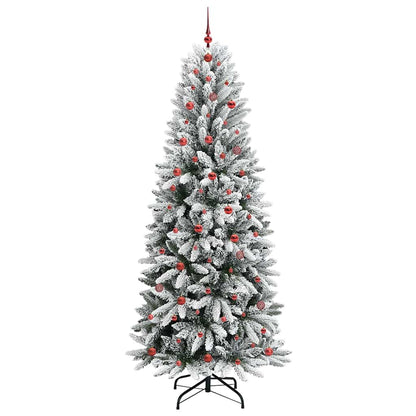 vidaXL Sapin de Noël artificiel avec 300 LED avec support Blanc 240 cm