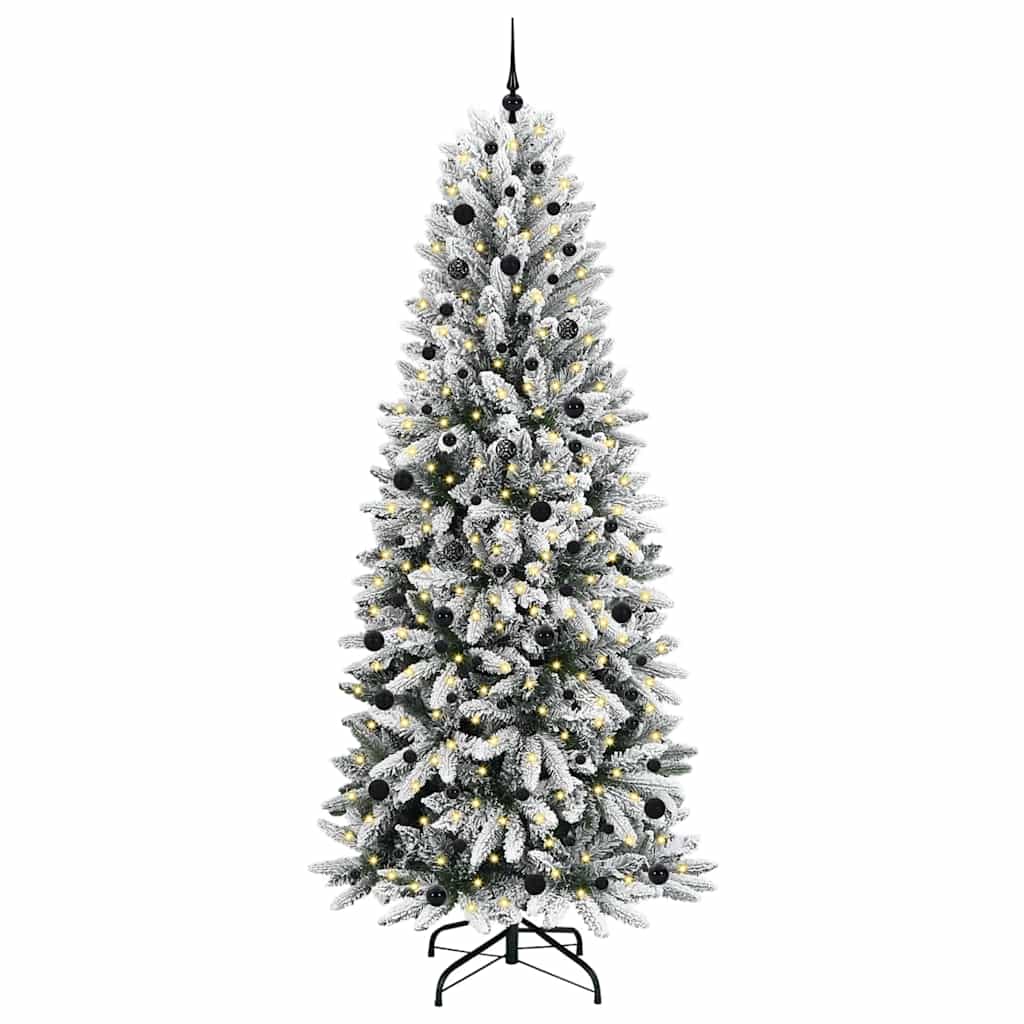 Künstlicher Weihnachtsbaum mit 300 LEDs mit Ständer Weiß 240 cm