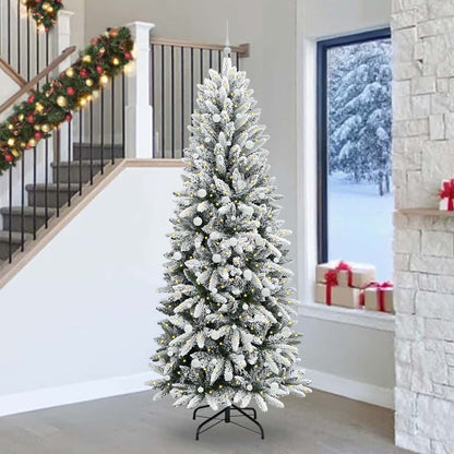 vidaXL Sapin de Noël artificiel avec 300 LED avec support Blanc 240 cm