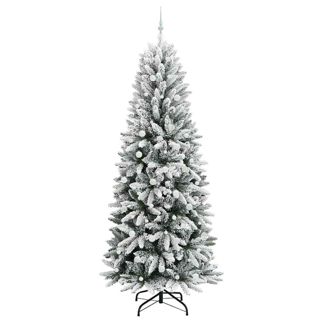 vidaXL Sapin de Noël artificiel avec 300 LED avec support Blanc 240 cm