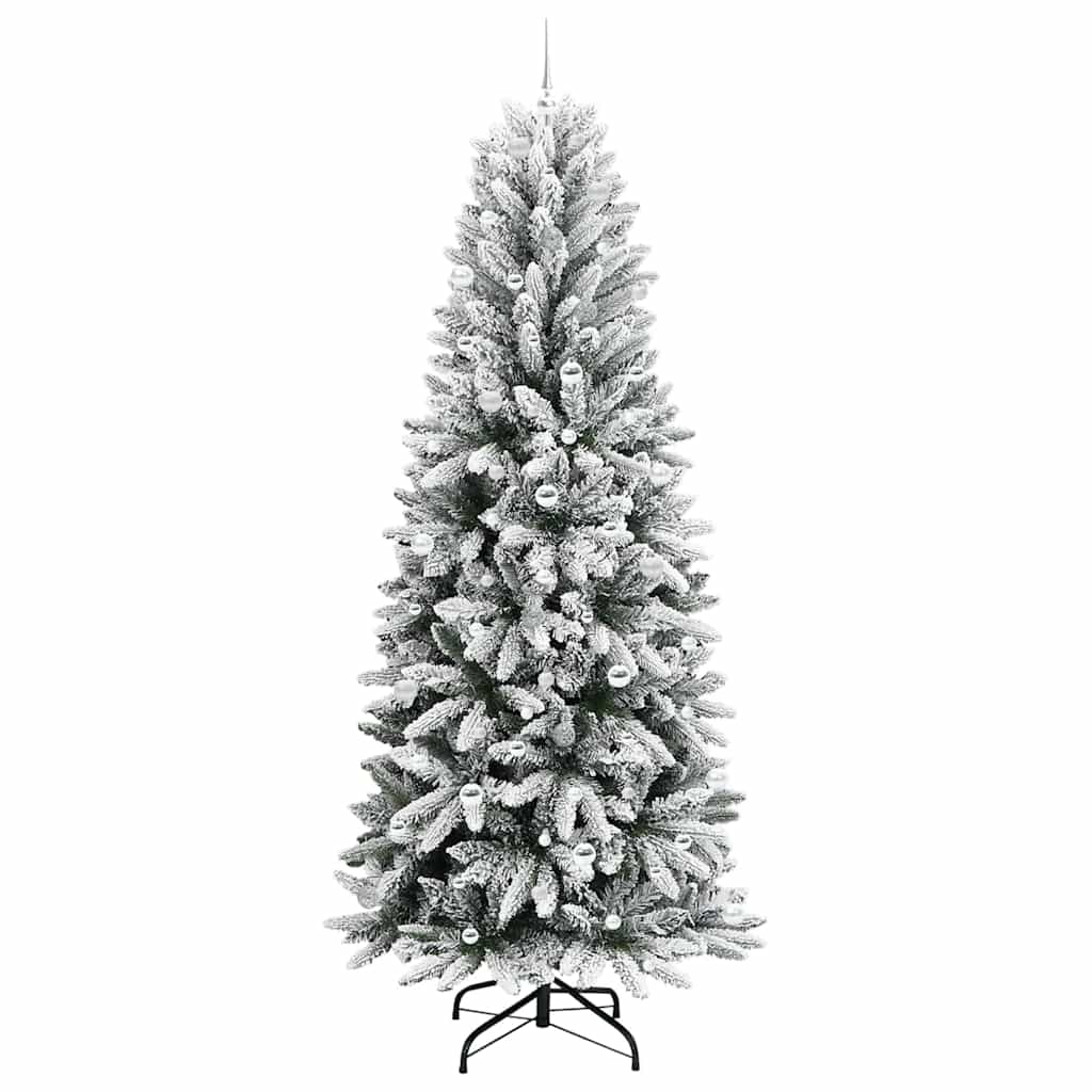 vidaXL Sapin de Noël artificiel avec 300 LED avec support Blanc 240 cm
