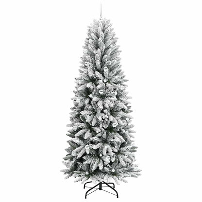 vidaXL Sapin de Noël artificiel avec 300 LED avec support Blanc 240 cm