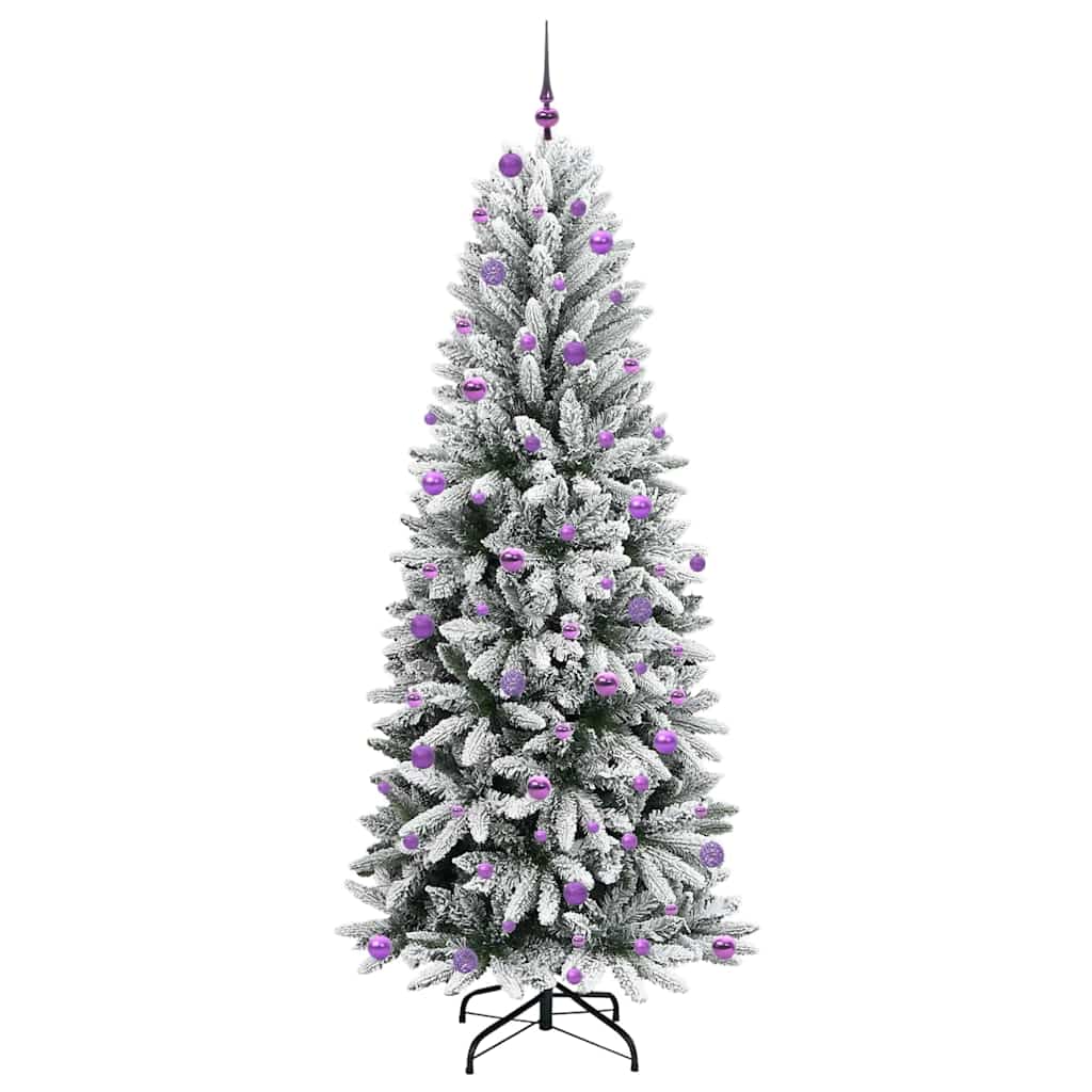 vidaXL Sapin de Noël artificiel avec 300 LED avec support Blanc 240 cm