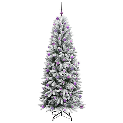 vidaXL Sapin de Noël artificiel avec 300 LED avec support Blanc 240 cm