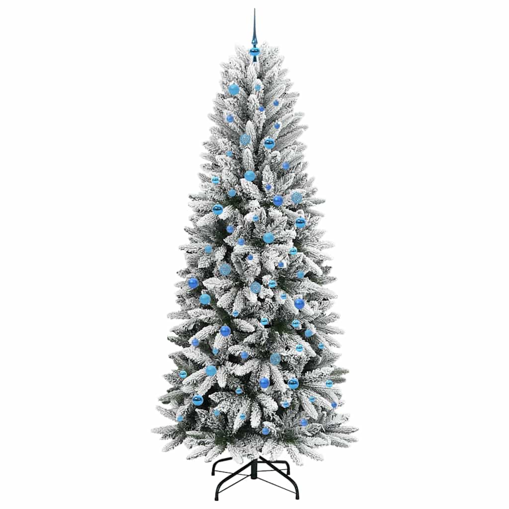 Künstlicher Weihnachtsbaum mit 300 LEDs mit Ständer Weiß 240 cm
