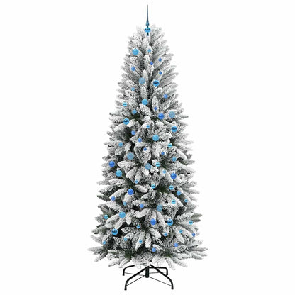 Künstlicher Weihnachtsbaum mit 300 LEDs mit Ständer Weiß 240 cm