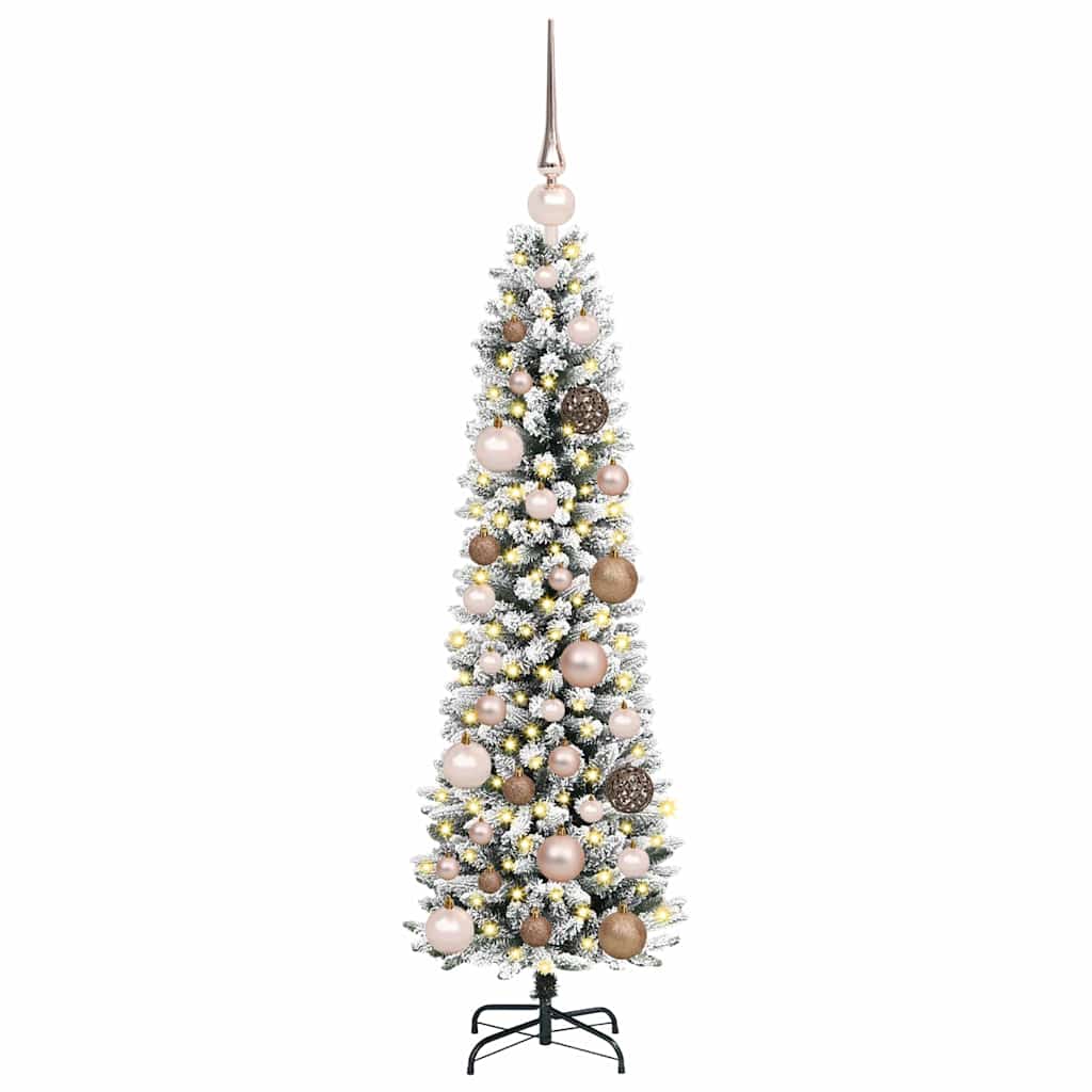 vidaXL Künstlicher Weihnachtsbaum mit 150 LEDs mit Ständer Weiß 120 cm