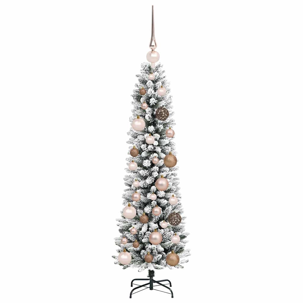 vidaXL Künstlicher Weihnachtsbaum mit 150 LEDs mit Ständer Weiß 120 cm