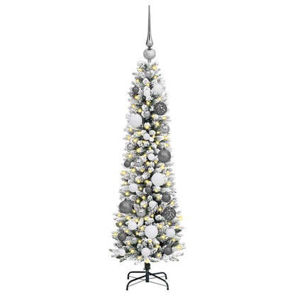 Künstlicher Weihnachtsbaum mit 150 LEDs mit Ständer Weiß 120 cm