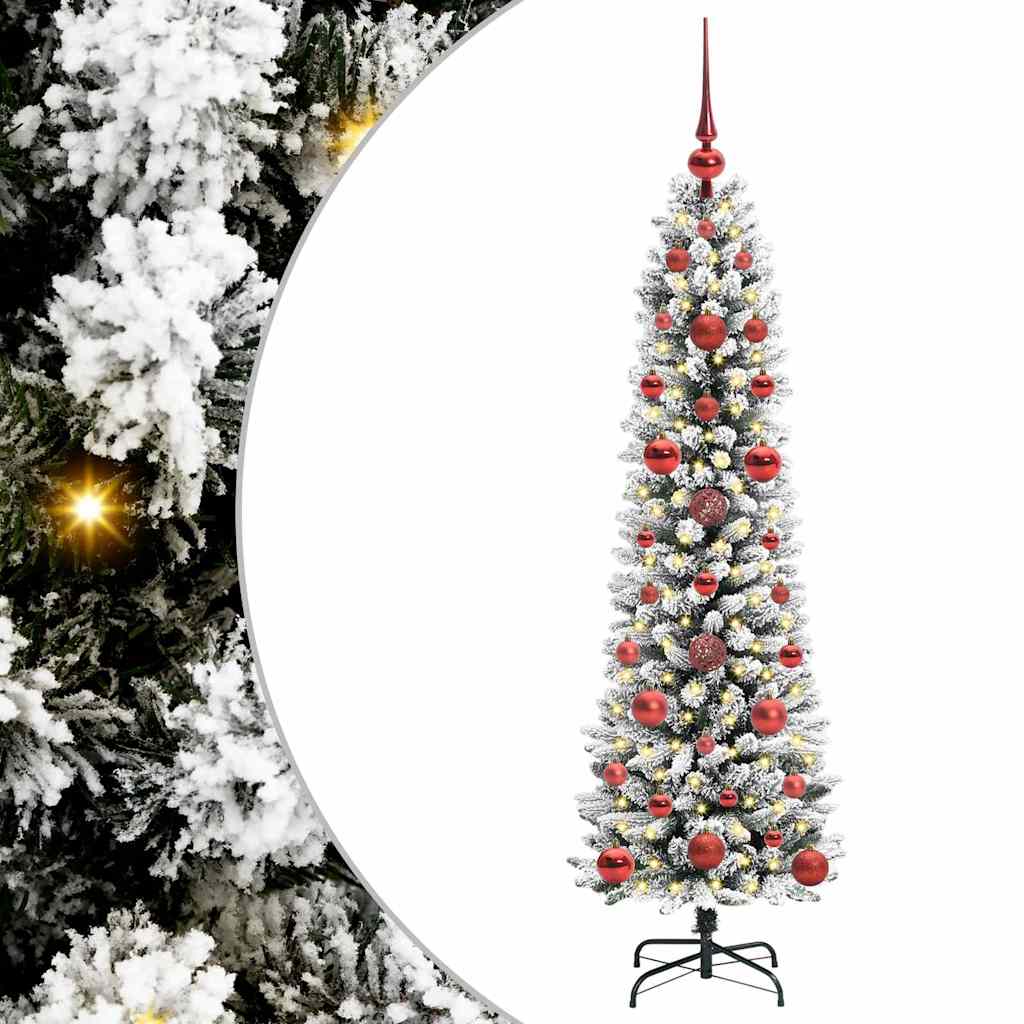 Künstlicher Weihnachtsbaum mit 150 LEDs mit Ständer Weiß 120 cm