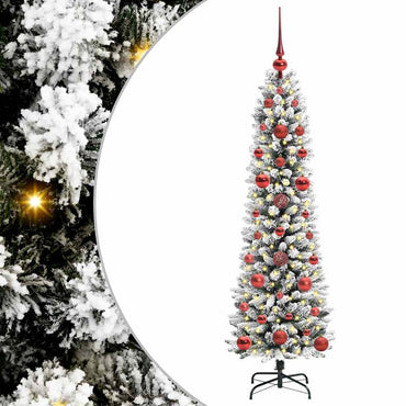 vidaXL Künstlicher Weihnachtsbaum mit 150 LEDs mit Ständer Weiß 120 cm