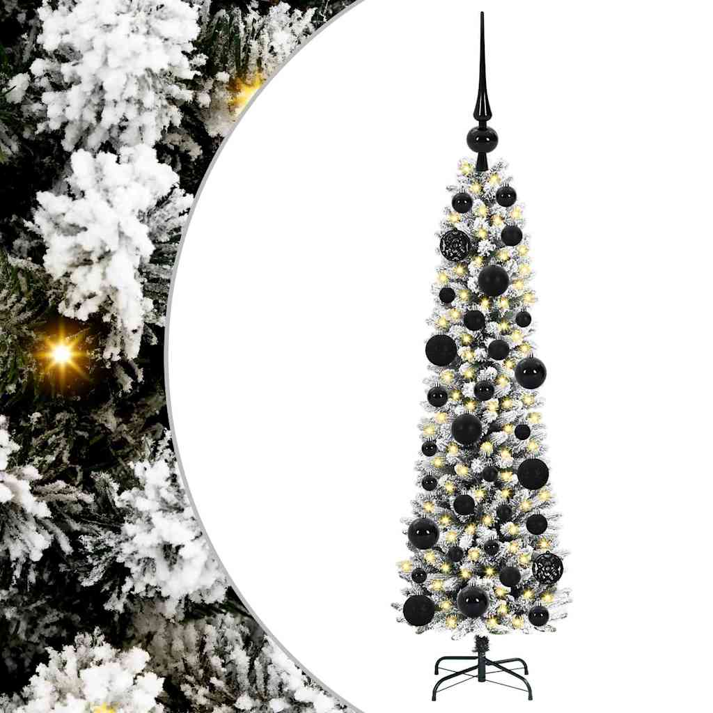vidaXL Künstlicher Weihnachtsbaum mit 150 LEDs mit Ständer Weiß 120 cm