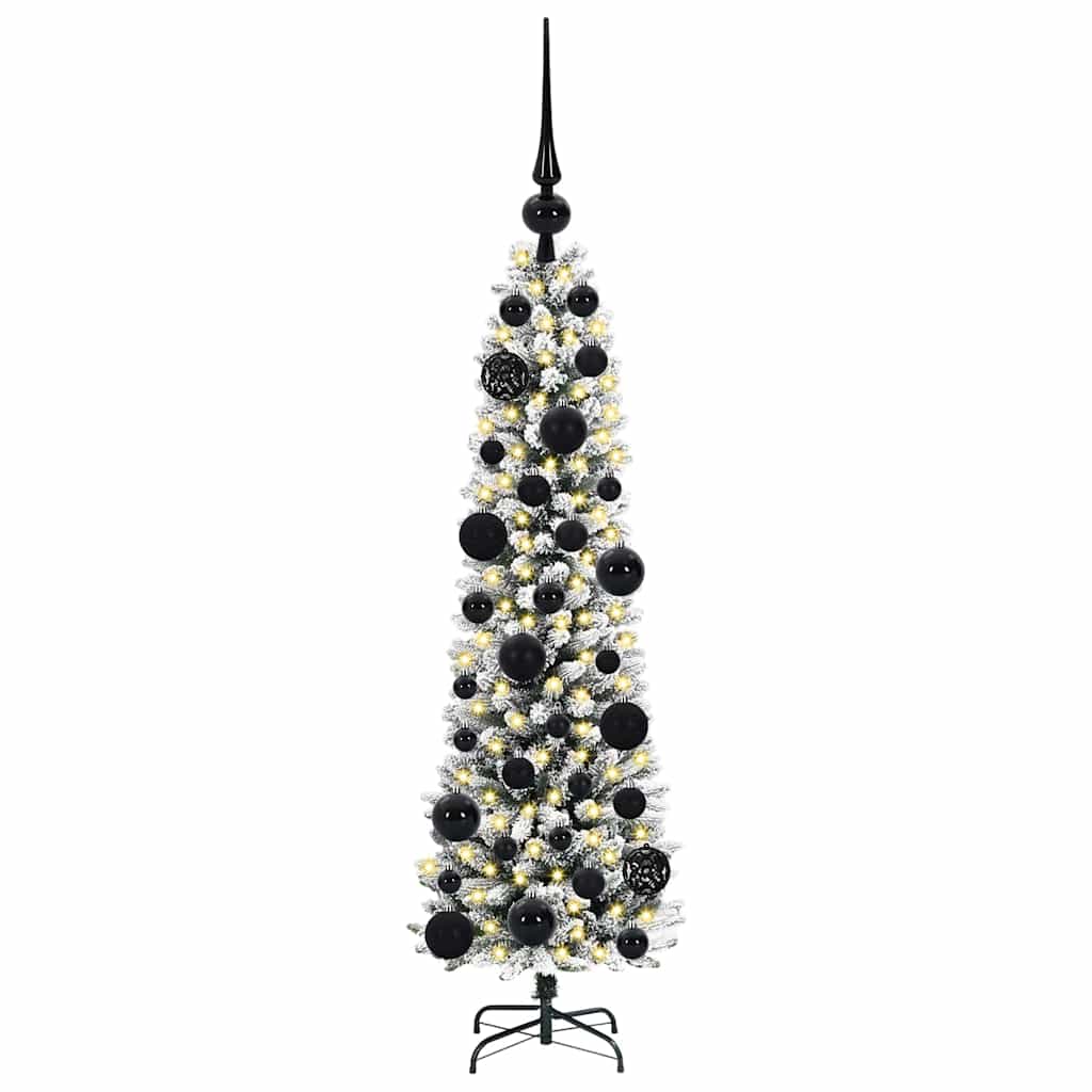 vidaXL Künstlicher Weihnachtsbaum mit 150 LEDs mit Ständer Weiß 120 cm